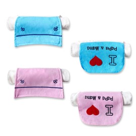 Joyo roy Sweat Pad, Baby 100% Cotton, 3 Points, 4 Points, 6 Points, 7 Piece Set, Additive-Free Gauze 4 Layers, 6 Layers, Fade Absorbing Pad, Baby Bag, Sweat Absorbing Towel, Cute Animal Characters,