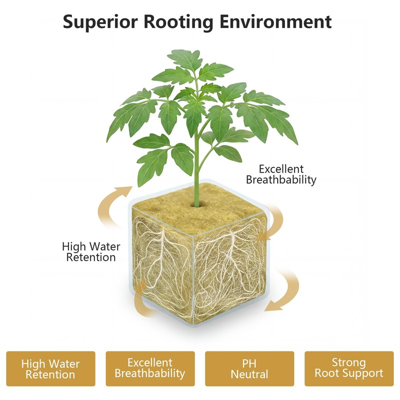 Aatacas 1.5 Inch Rockwool Cubes, Hydroponic Grow Media for Vigorous