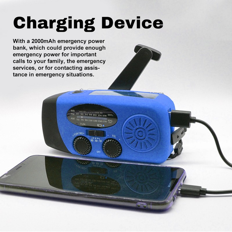 Emergency Hand Crank Radio with LED Flashlight, Portable Weather Radio