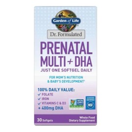 Garden Of Life Prenatal Multi + Dha 30 Softgels Sabor Sin Sabor