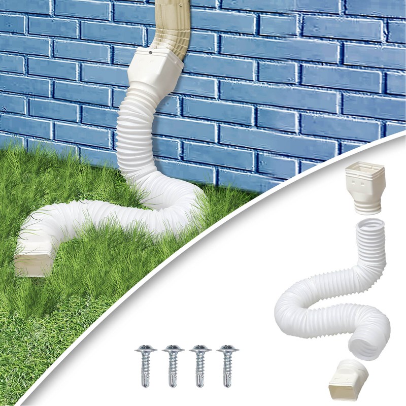 Downspout Extender Retractable Rain Gutter Drainage Pipe Down Spout Drain