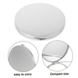 WOFASHPURET ポータブル旅行用ライト付き化粧鏡 5倍拡大鏡 折りたたみデザイン 女性 女の子用 小型ポケットミラー コンパクト ミニ ラウンドミラー 化粧バッグ用