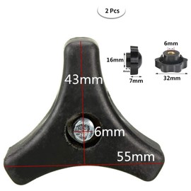 ZZLBZN 2Packs Universal Lawnmowers Handle Wing Nut And Bolt, Triangle Knob Handle Screw Kit, Mountfield Lawnmower Spare Parts Mountfield Mower Spares Mower And Outdoor Power Tools Replacement Parts