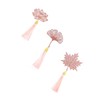 SEWACC 3sets Metal Bookmarks Tassel Creative Leaf Shaped Literary Bookmarks