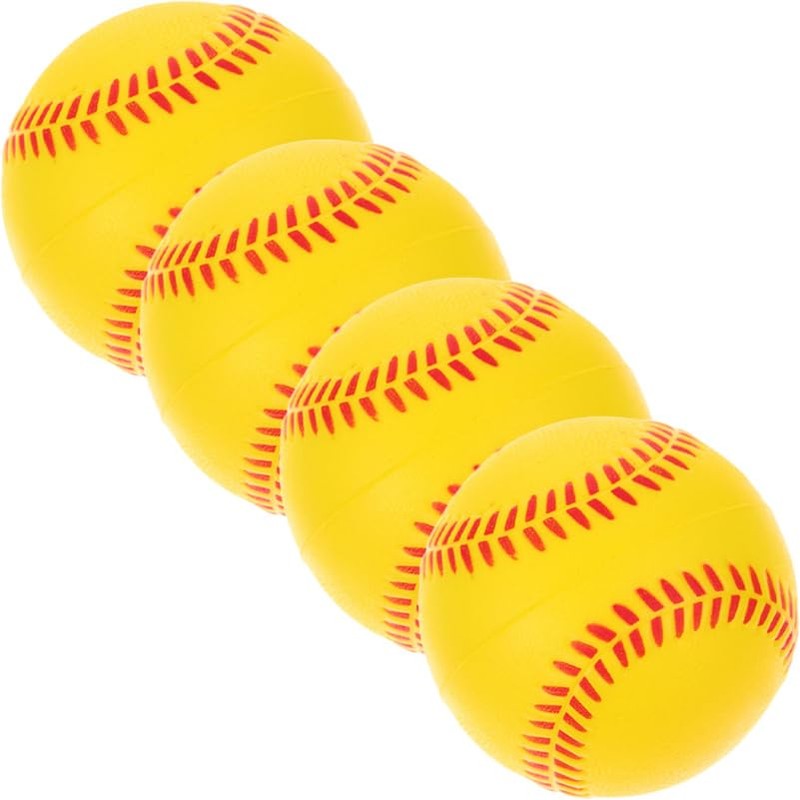 Outanaya 4pcs Sponge Baseball Foam Squeeze Ball Sports Training Ball