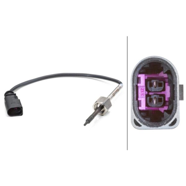 HELLA 6PT 014 494-161 Sensor, exhaust gas temperature - 2-pin