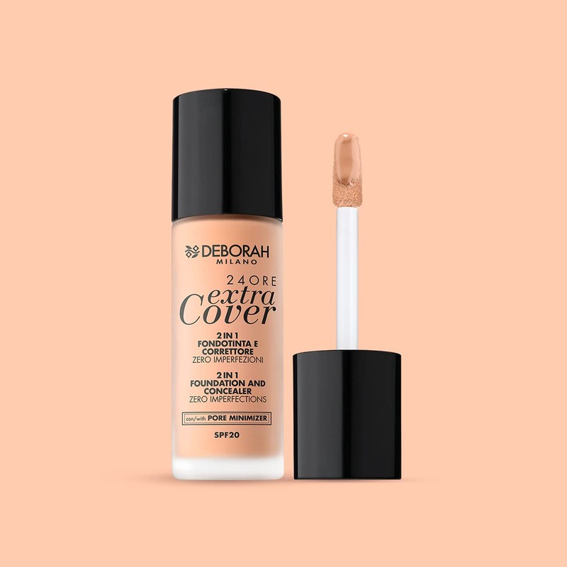 Deborah Foundation 24ore Extra Cover N.0 Fair Rose SPF20, Very