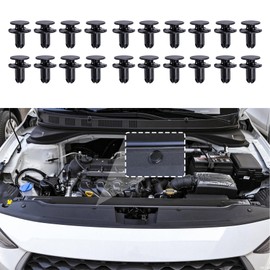 PACLVIO 20pcs Bumper Engine Under Cover Fender Liner Fastener, Push-Type Retainer Clip, Automotive Clips Replacement for Hyundai Kia Accent, Azera, Equus, Elantra, Genesis, # 86595-2T500 1420608250B