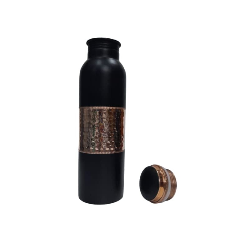 Ornate International Copper Water Bottle Middle sequnse hammered 1000 ml
