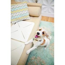 Mammoth Pet Products X-Mat Original Pet Training Mat – Cat & Dog Training Mat Keeps Pets Off Furniture – Non-Electric Pet Corrector Mat for Sofas,Tables & More-Firm,18”,beige (60002F)