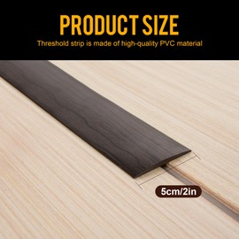 Bnell Floor Transition Strip Self Adhesive Vinyl Laminate 2" Flat Divider Strip for Joining Floor Gaps and Doorway Transitions (19.68Ft, 5cm, Walnut Grain)