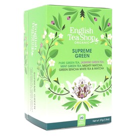 English Tea Shop Supreme Green Tea Bag Sachets, 20-Piece