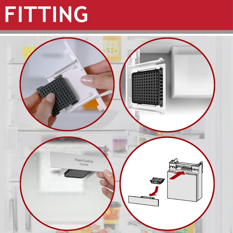 SPARES2GO Odour Carbon Filters for Liebherr Fridge Freezer (Pack of