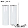 Tumbler 20oz for Sublimation with Straw and Box Sublimation Blanks