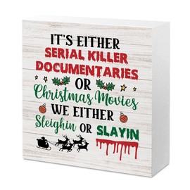 Christmas Humor Quote Sign - Movies & Desk Decor - 5 x 5 Inches