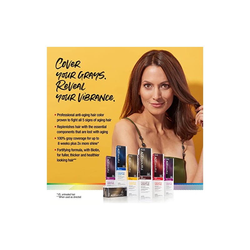 AGE beautiful Permanent Hair Color Dye Liqui Creme & Developer