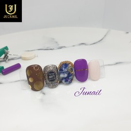 Romantic Travel Handmade Nail Tips - Short Round / 낭만여행 수제네일팁 - 숏라운드