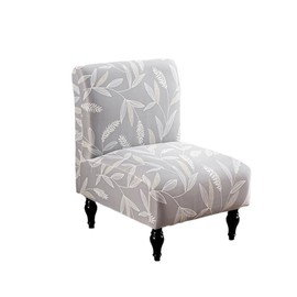 BSYMDH Armless Accent Chair Cover - Printed Soft Slipcover for Slipper Chair - Hotel Living Dining Room Furniture Protection, 11