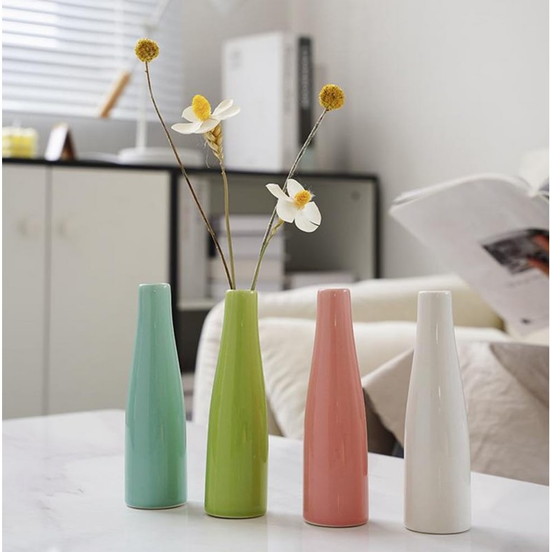 Tall Ceramic Flower Vase Ceramic Bud Vase Decorative Floral Centerpiece