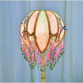 Sofyee Retro Flower-Shaped Table Lamp, Fairy Table Lamp, French Bedside Lamp, Baby Night Lamp, Gradient Hotel Bedside Lamp, Suitable for Restaurant, Reading Room, Loft Lighting