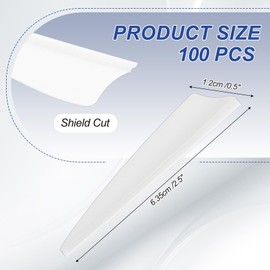 PATIKIL Arrows Vanes, 100 Pack 2.5 Inch Arrow Fletching Archery Arrow Feather Shield Fletch for DIY Target Shooting, White