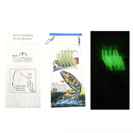 Sabiki Rigs Lures Bait Rigs, Glow Fishing Beads High Carbon Hooks for Freshwater/Saltwater