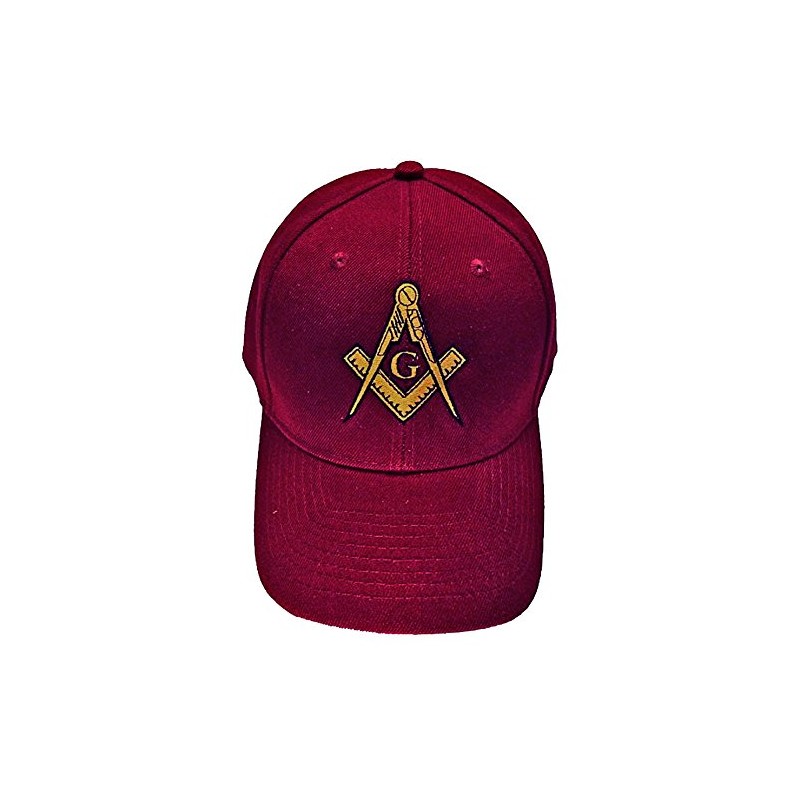 Buy Caps and Hats Mason Hat Maroon Embroidered Masonic Lodge
