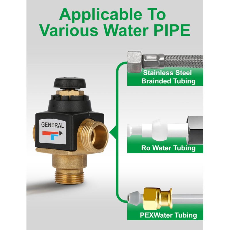 Thermostatic Mixing Valve, Mixing Valve 3 Way DN20 Male G