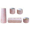 Ceramic Modern Buddhist Utensil 5-Piece Set "Yui Flower" (Horizontal Tube
