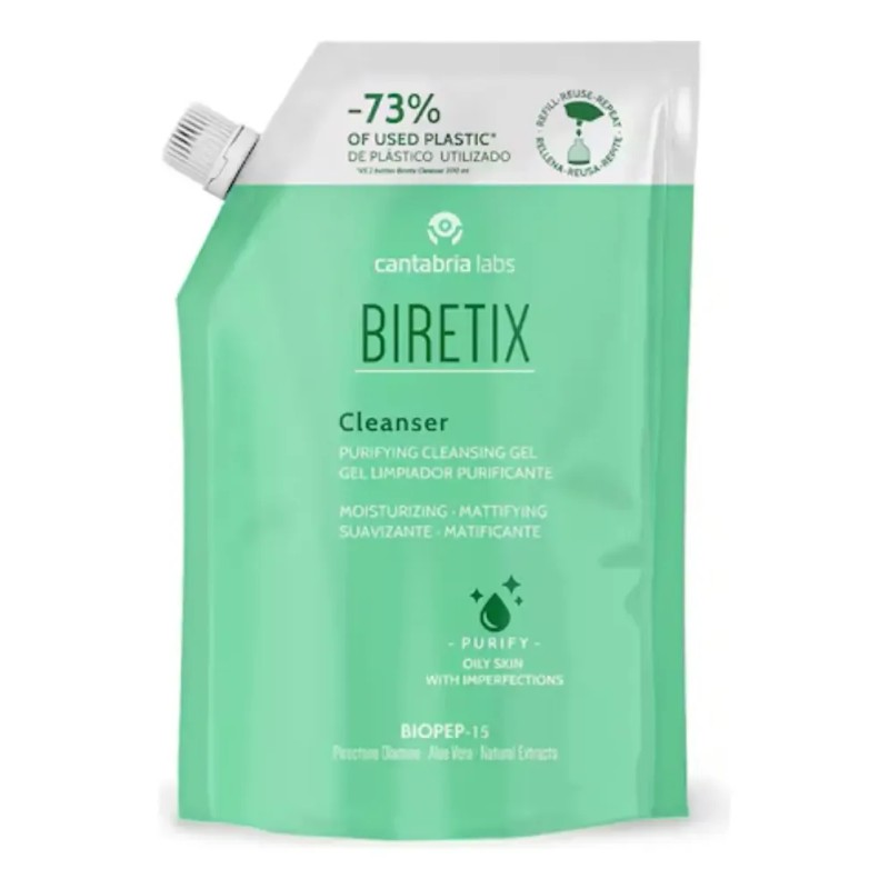 Gel Purificante Biretix Cleanser 400ml Refill Repuesto