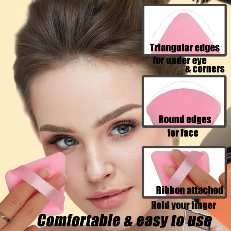 ocim Set 10 Esponja Maquillaje Facial Triangular Puff Ocim