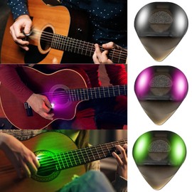 Púas de guitarra con luz LED automática - Deslumbrantes púas iluminadas coloridas para guitarra acústica, eléctrica y bajo, 0.6mm, regalos geniales para amantes de la guitarra de tiaotyu
