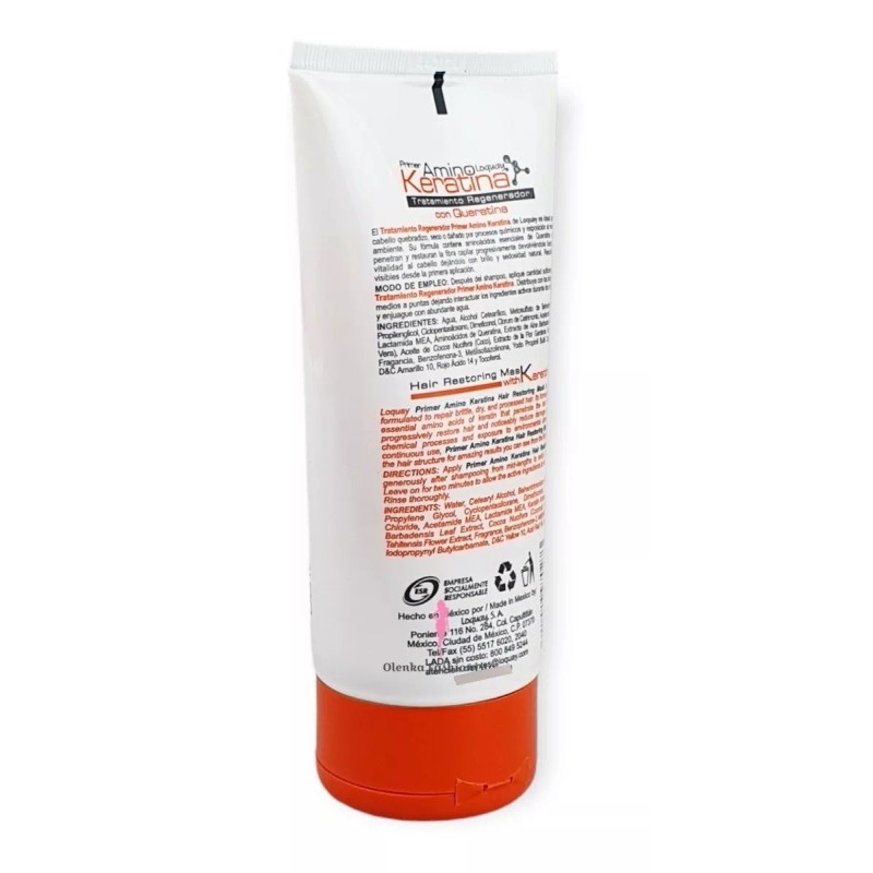 Loquay Mascarilla Cabello Tratamiento Regenerador Queratina Loquay