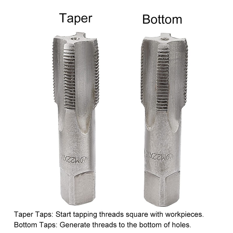 sourcing map Metric Hand Tap M22 Thread 1.5 Pitch 4