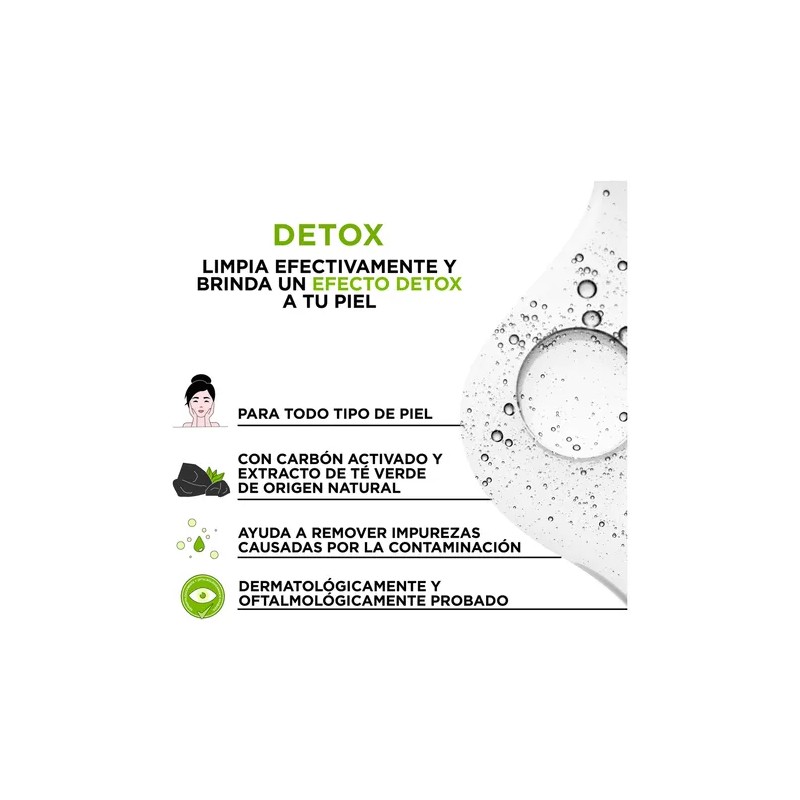 Pond's Limpiador Facial Detox Con Carbón Activado 220 Ml