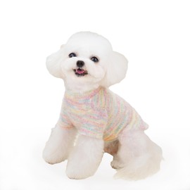YAODHAOD Hundepullover für Kleine Hunde, Katzenpullover,Strickpullover Plüsch Weich Comfort Warm für Kleine Hunde und Katzen (Rosa, XL)