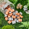 jingfei 200Pcs Roof Tiles Set Miniature Tiles Mini Shingles Tile