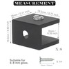 WANLIAN 8 Pcs Adjustable Glass Shelf Brackets Aluminum Alloy Glass