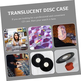 Operitacx 12Pcs CD Storage Boxes Durable Plastic CD Cases for Organizing Dvds and Semi Transparent Design for Easy Labeling for Home and Travel Use