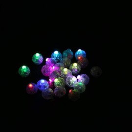 Luz de Destello del LED, luz del Globo, 100Pcs/lot Lámparas de bola llevadas Redondas Luces del Globo Linterna Decoración del Banquete de Boda de Navidad(vistoso)
