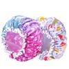 G2PLUS 2PCS Kids Shower Caps, Elastic Bath Caps for Kids,