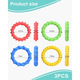 TPZORJX Pack of 4 Sensory Toy Fidget Toys Chew Bracelet Children ADHD Autism Decompression Toy for Stress Relief and Anxiety Relief, Multicoloured
