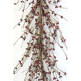 Evron International AR1956C-6 Primitive Pip Berry Garland in Burgundy