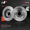 A-Premium Front Vented & Rear Solid Disc Brake Rotors +