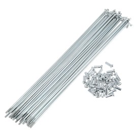 A ABSOPRO 36 Set 13G Bicycle Spokes 216mm Bike Wheel Spokes Galvanized Carbon Steel Silver Tone