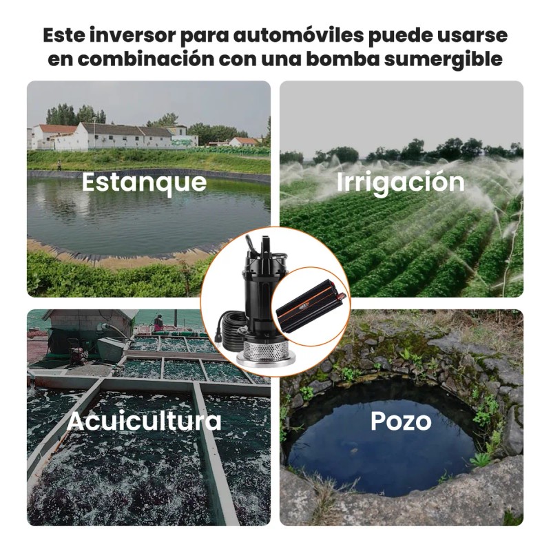 Inversor De Corriente Para Coche Hzero 4000w Convertidor Voltaje Transformador