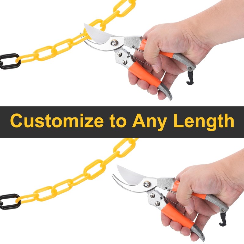 sourcing map Plastic Chain Links, 1.3-Inch 10 Foot Plastic Barrier