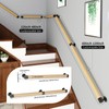 3FT Wooden Stair Handrails,Indoor Outdoor Hand Railings, Sturdy Wall Mount