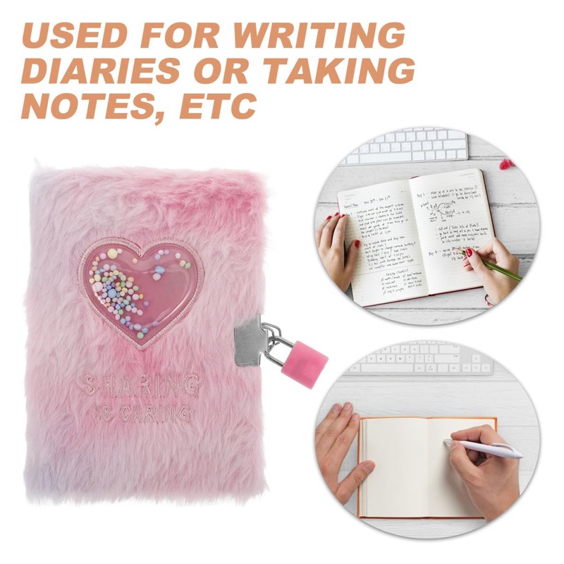 ibasenice Girl's Diary Notebook with Lock Notebooks for The Notebook