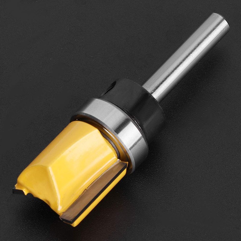 Top Bottom Bearing Flush Trim Router Bits T-shaped Woodworking Milling